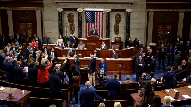 Cheers Followed By Outbursts After Ukraine Aid Bill Passes House | CNN ...