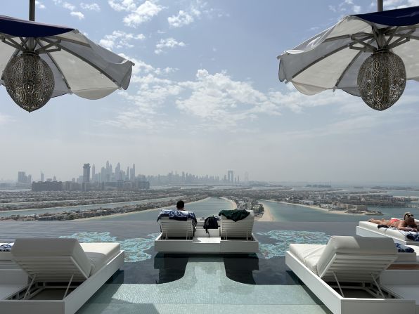 The pool's "floating" sunbeds have some of the best views in the city.