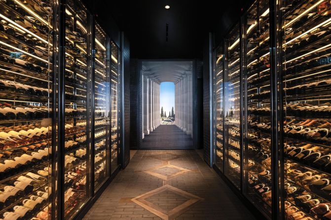 At Dinner by Heston Blumenthal, the resort's Michelin-star restaurant, guests can select wine from the extensive cellar.