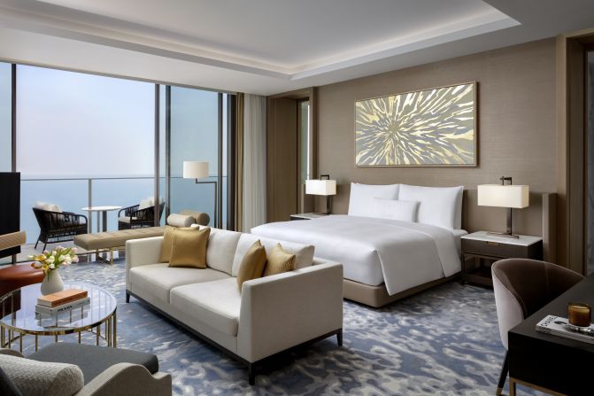Atlantis, The Royal: The suites rooms are all connected via a mobile app, allowing guests to control their room's thermostat, lighting, and television remotely.