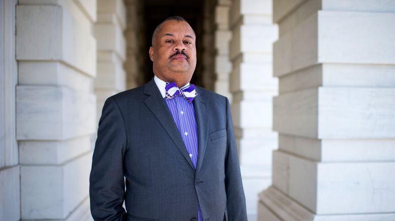 In this 2012 photo, congressional candidate Donald Payne Jr. is photographed outside of the US Capitol in Washington, DC.