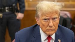 Former US President Donald Trump sits in the courtroom at Manhattan criminal court in New York, US, on Thursday, April 25, 2024.