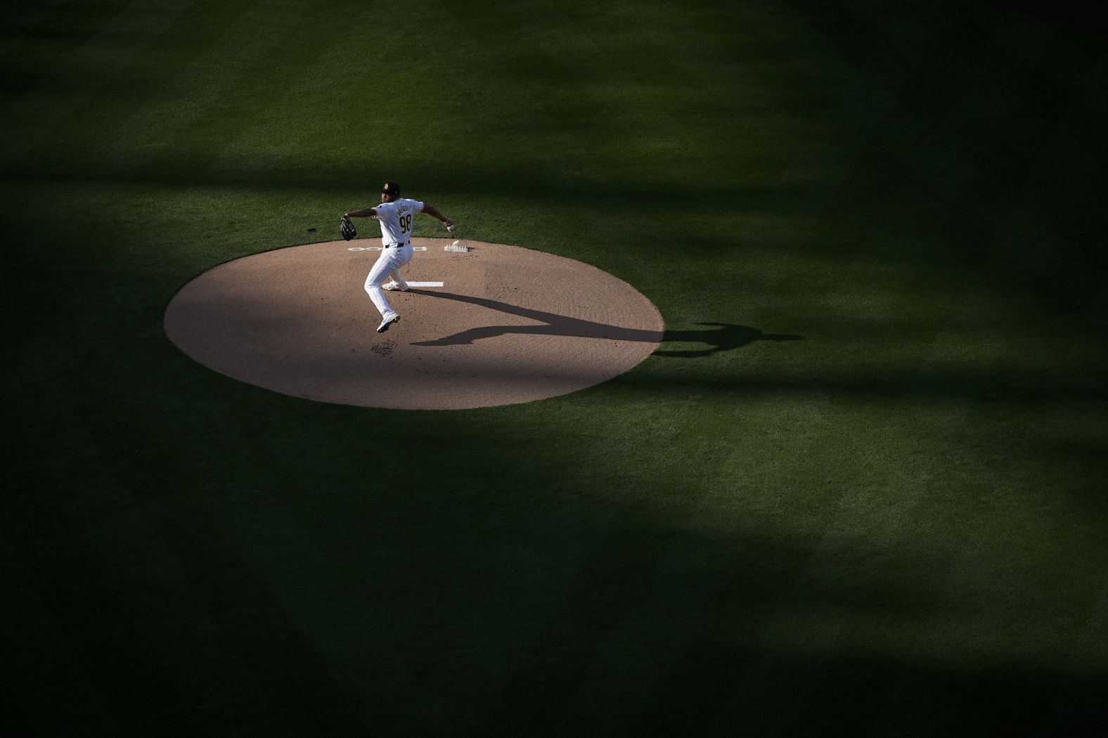 The San Diego Padres' Randy Vazquez pitches against Toronto during a Major League Baseball game on Saturday, April 20.