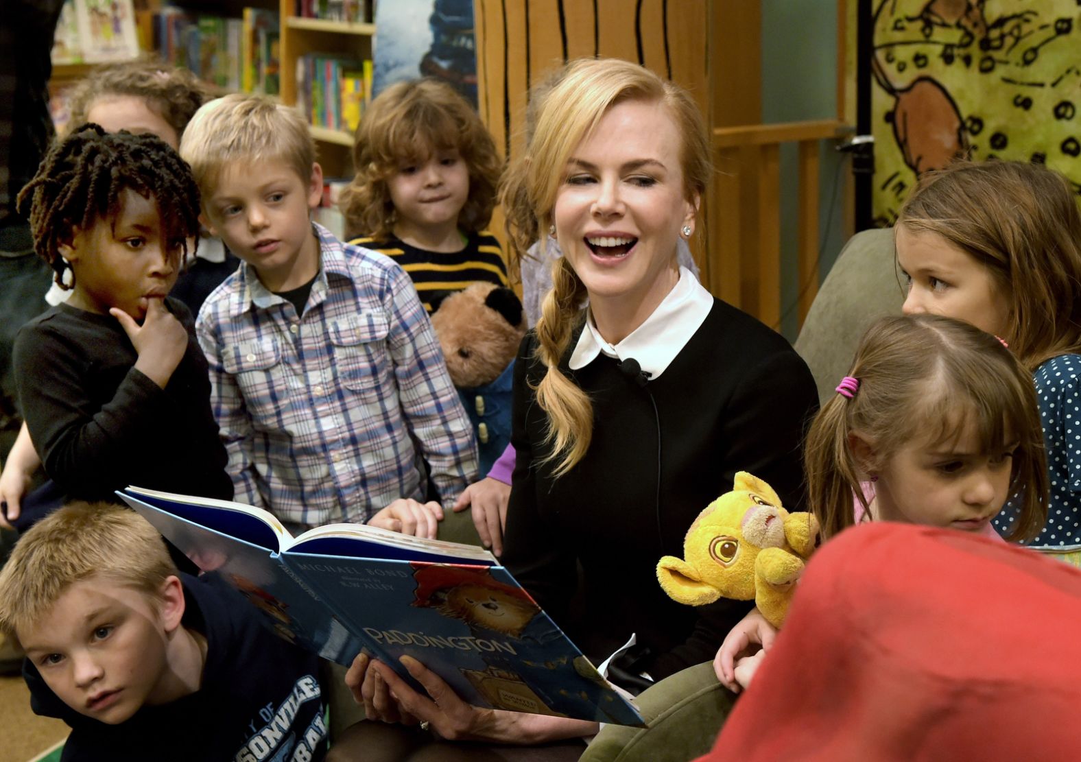 Kidman reads "Paddington Storytime" to children in Brentwood, Tennessee, in 2014. She starred in the film "Paddington" that year.