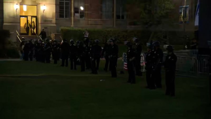 Police stage at UCLA in response to protests | CNN