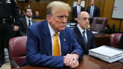 Former US President Donald Trump attends his trial for allegedly covering up hush money payments linked to extramarital affairs, at Manhattan Criminal Court in New York City, on May 2, 2024. Trump, 77, is accused of falsifying business records to reimburse his lawyer, Michael Cohen, for a $130,000 hush money payment made to porn star Stormy Daniels just days ahead of the 2016 election against Hillary Clinton. (Photo by CHARLY TRIBALLEAU / POOL / AFP) (Photo by CHARLY TRIBALLEAU/POOL/AFP via Getty Images)