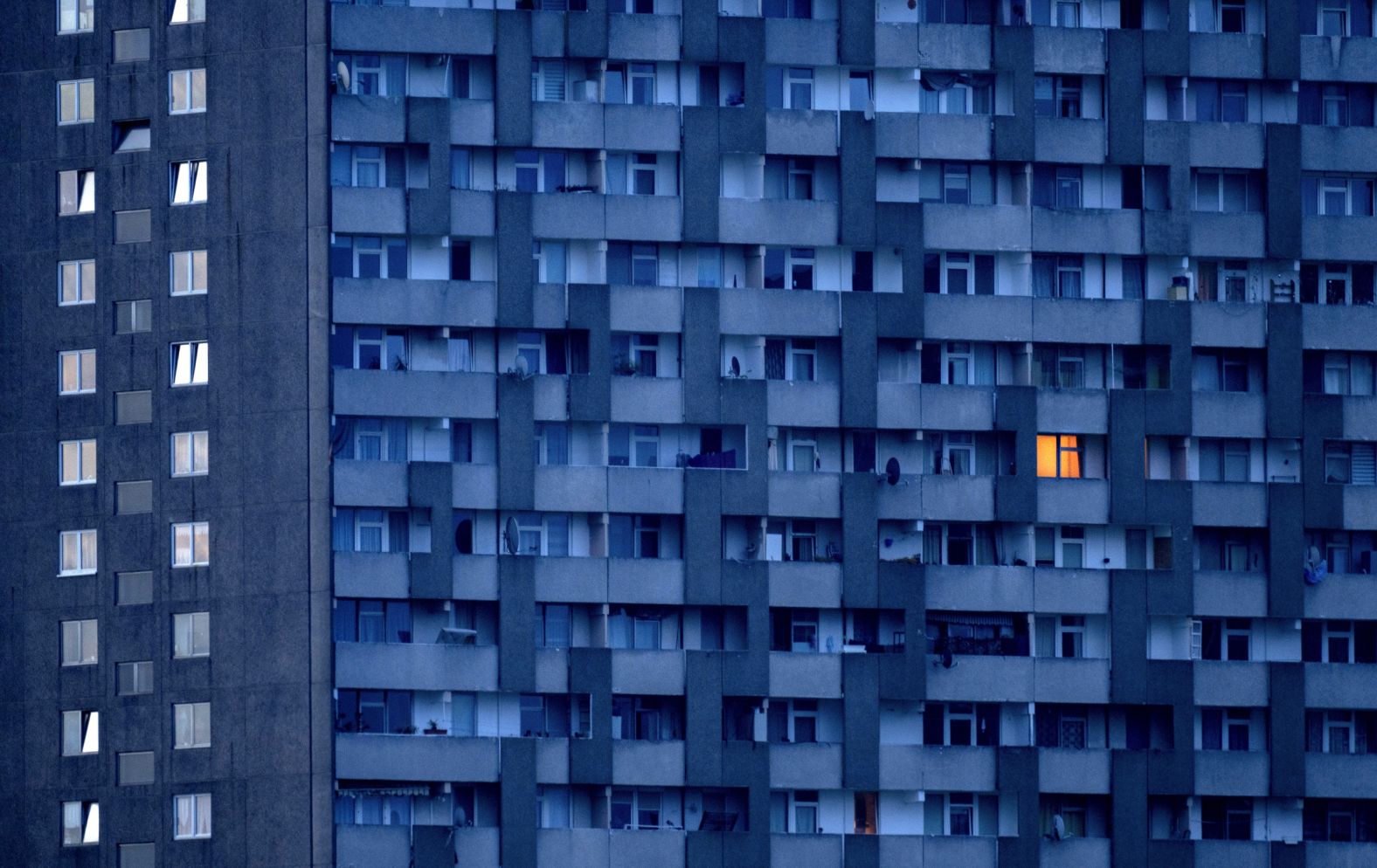 A sole apartment is lit in Frankfurt, Germany, early on Monday, April 29. <a href="index.php?page=&url=http%3A%2F%2Fwww.cnn.com%2F2024%2F04%2F25%2Fworld%2Fgallery%2Fphotos-this-week-april-18-april-25%2Findex.html" target="_blank">See last week in 30 photos</a>.