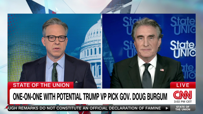 Full interview with potential VP contender Gov. Doug Burgum | CNN Politics