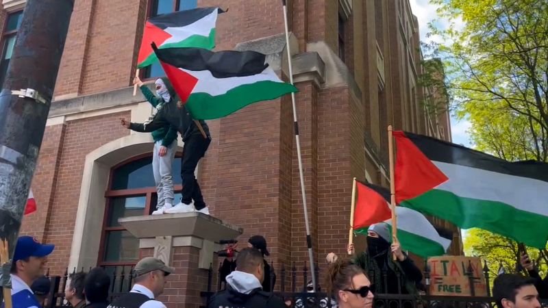 Police on the scene of pro-Palestinian protests at DePaul University | CNN