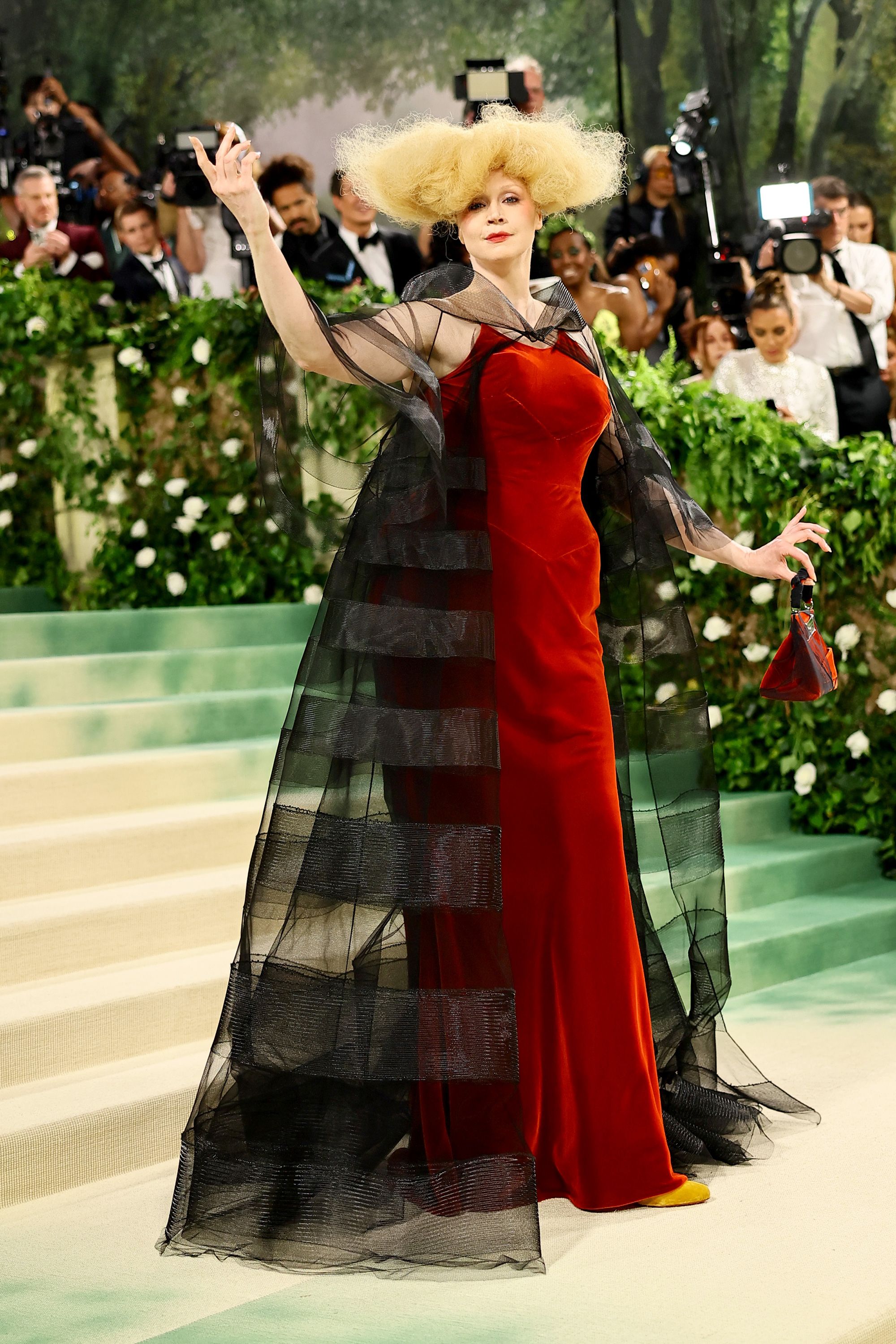 Gwendoline Christie looked haunting in a fierce Maison Margiela ensemble. 