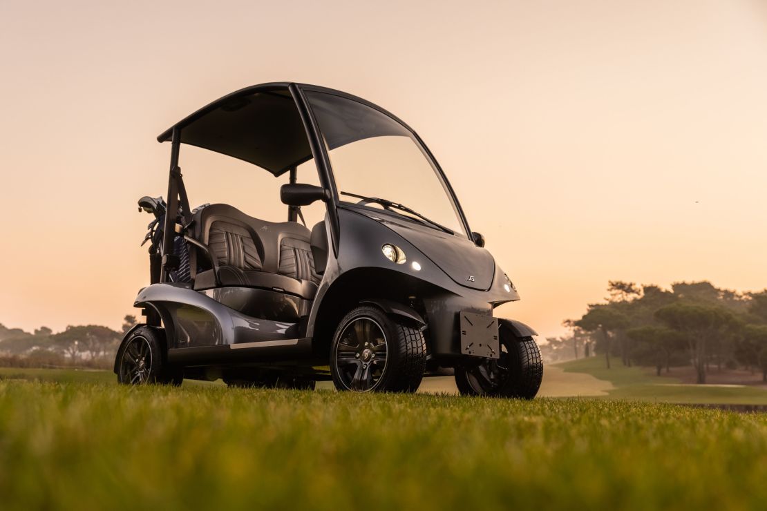 Garia's vehicles are designed to appear bigger than typical golf carts.