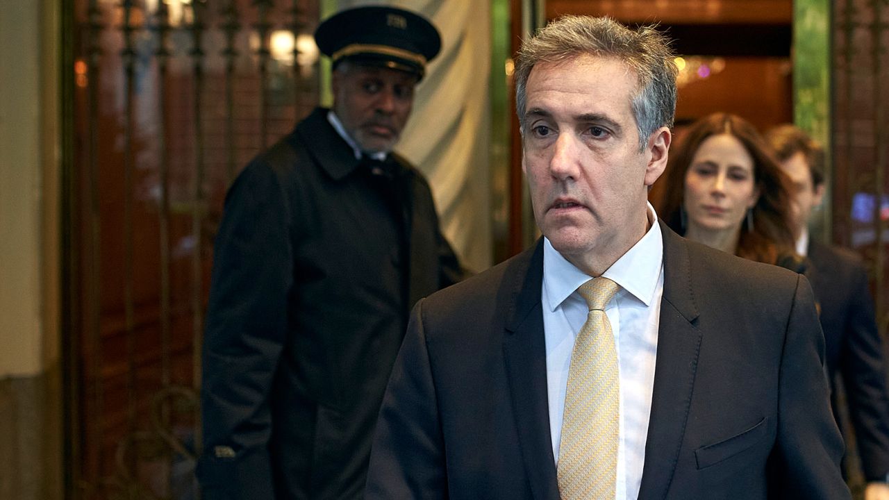 Michael Cohen departs his apartment building on his way to Manhattan criminal court, Thursday, May 16, 2024, in New York.