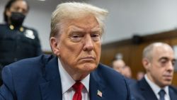 Former US President Donald Trump sits in the courtroom at Manhattan criminal court in New York, US, on Thursday, May 16, 2024. Jeenah Moon/Pool via REUTERS