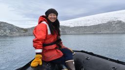 Keri Nelson travelled frequently by Zodiac boat in her work at the marine science-based Palmer Station. Palmer Station sits partway up the Antarctic Peninsula, and is the USA's smallest Antarctic base.