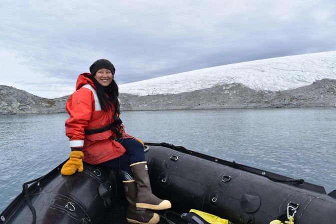 Keri Nelson travelled frequently by Zodiac boat in her work at the marine science-based Palmer Station. Palmer Station sits partway up the Antarctic Peninsula, and is the USA's smallest Antarctic base.