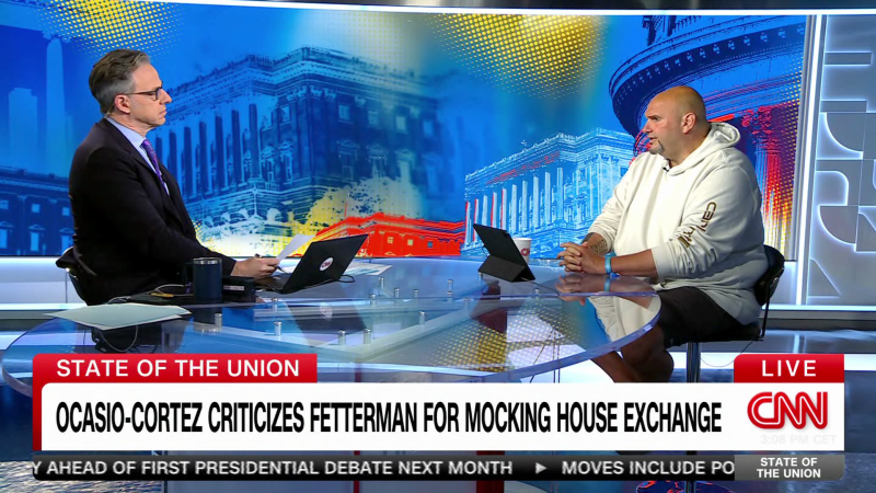 ‘That’s absurd’: Fetterman fires back at AOC over House clash | CNN Politics