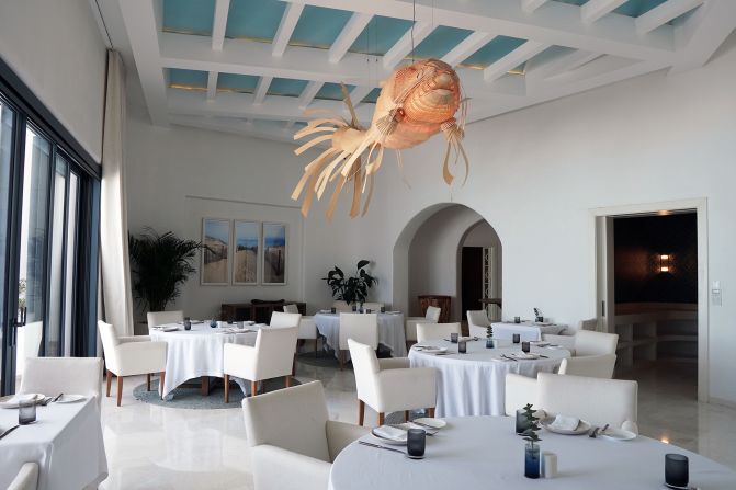 <strong>Greek eats:</strong> The property has two restaurants. Oia Oasis, pictured, offers Arabic cuisines, while Thalassa has a Med-inspired menu.
