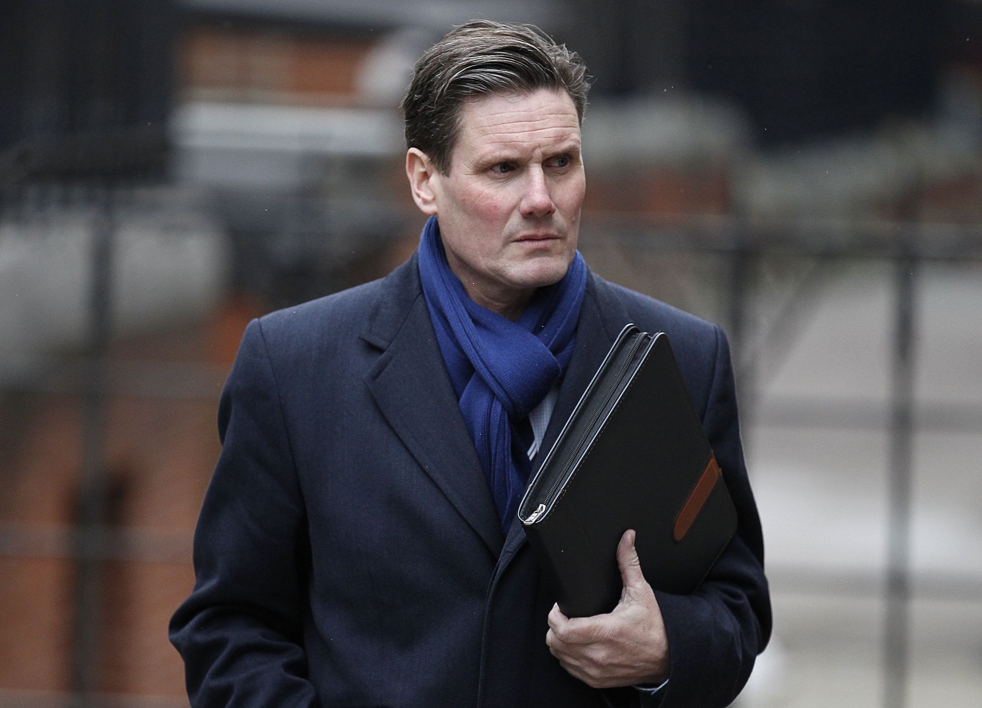 Starmer arrives at London's High Court in 2012 to give evidence at the Leveson Inquiry.