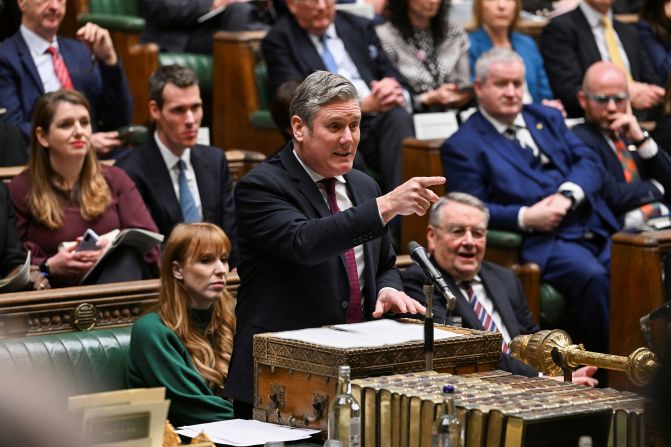 Starmer speaks at the House of Commons in December 2022.