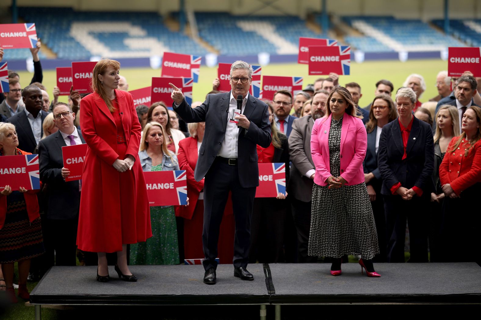 Starmer campaigns in Gillingham, England, in May 2024.
