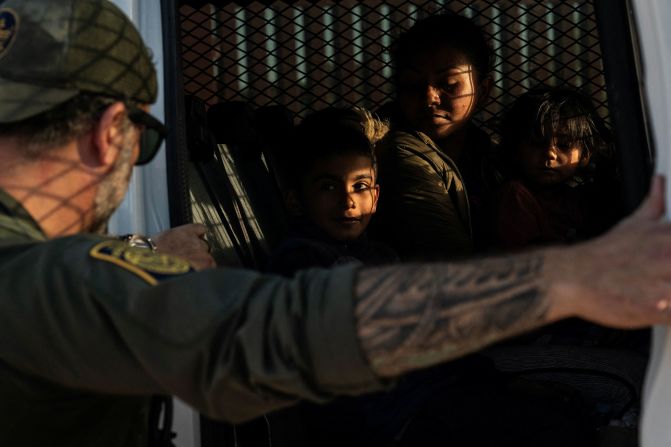 Migrants from Mexico sit in a van be transported in Jacumba Hot Springs, California, on Tuesday, June 4. The Biden administration is quickly invoking an authority to shut off access to asylum for migrants who cross the US-Mexico border illegally, a significant attempt by President Joe Biden to address head on one of his biggest political vulnerabilities. <a href="https://www.cnn.com/2024/06/04/politics/immigration-biden-border-authority/index.html" target="_blank">The new executive action</a> bars migrants who cross the border illegally from seeking asylum — a departure from decades-long protocol — once a daily threshold is met. Unless they meet certain exemptions, migrants will be turned away to Mexico or returned to their origin country.