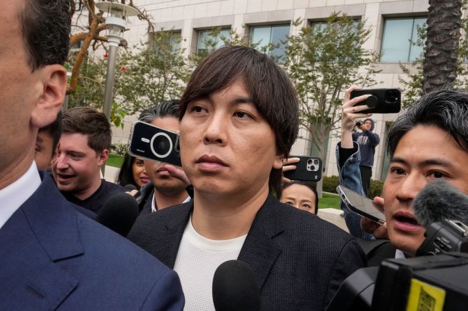 Ippei Mizuhara, the former interpreter of baseball star Shohei Ohtani, leaves federal court in Santa Ana, California, on Tuesday, June 4. <a href="https://www.cnn.com/2024/06/04/us/ohtani-interpreter-guilty/index.html" target="_blank">Mizuhara pleaded guilty to fraud and tax charges</a> for stealing almost $17 million from Ohtani's bank account to pay off gambling debts.