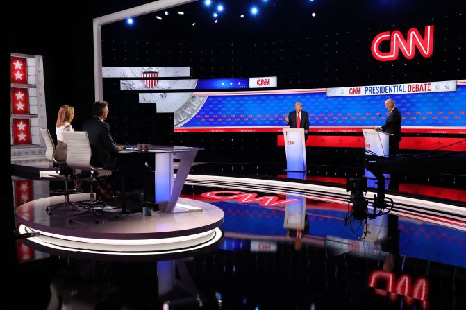Heading into debate night, <a href="index.php?page=&url=https%3A%2F%2Fwww.cnn.com%2Fpolitics%2Flive-news%2Fcnn-debate-trump-biden-06-27-24%23h_cf76b10322fc787d5b5ad185cbc4e017" target="_blank">the latest update to the CNN Poll of Polls</a> found a tight race with no clear leader.
