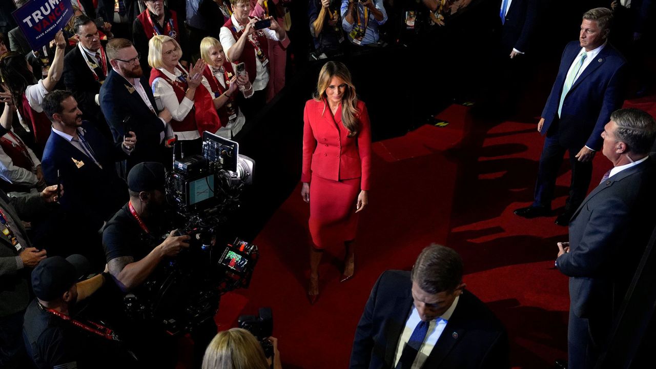 Former first lady Melania Trump attends the final night of the Republican National Convention in July.