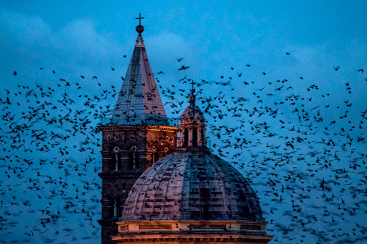 The Basilica Santa Maria Maggiore, popular with tourist, is seen in Rome on December 20, 2019. 