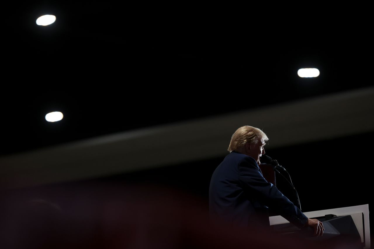 Donald Trump speaks during a Get Out the Vote Rally in Richmond, Virginia on March 2.