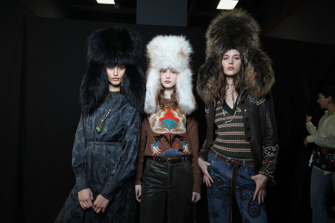 A collaboration with artist Maria Jeon resulted in an Etro Fall-Winter show inspired by Egyptian gods.