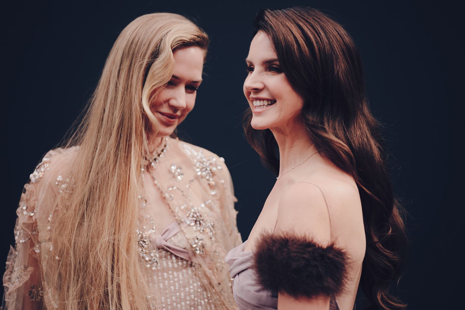 Photographer Caroline Grant and her sister, the singer-songwriter Lana Del Rey at Valentino.