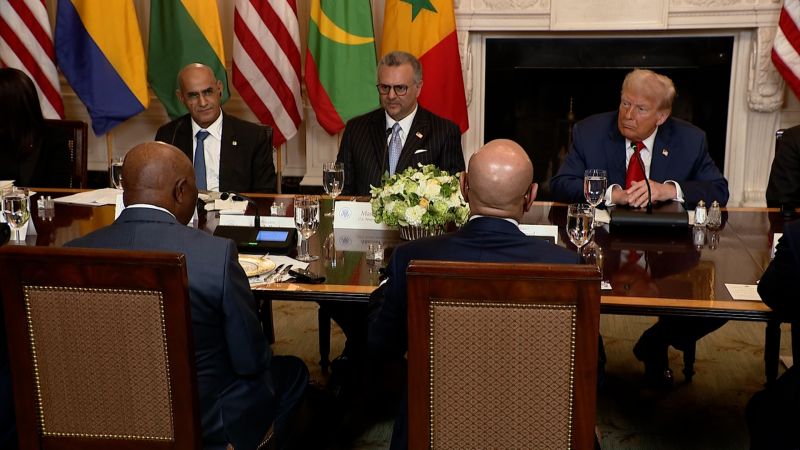 Hear the moment Trump praises Liberian president for his English. It’s his native language