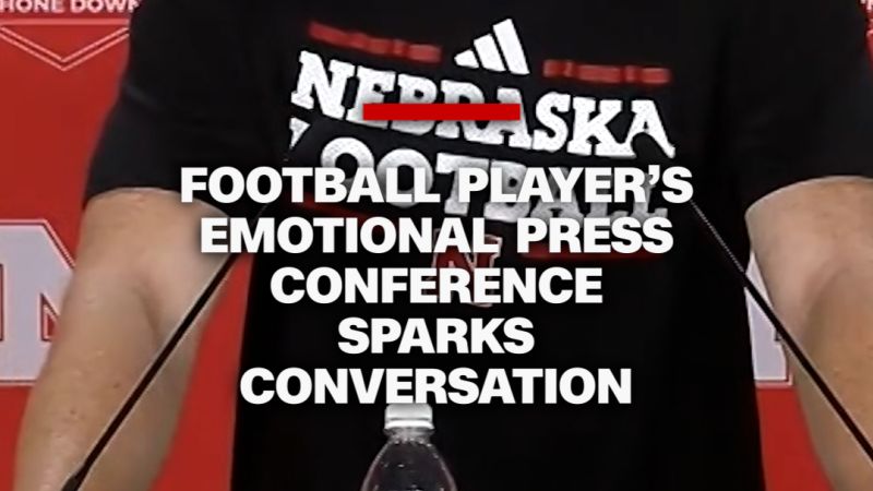 Video: Football player’s emotional press conference sparks conversation