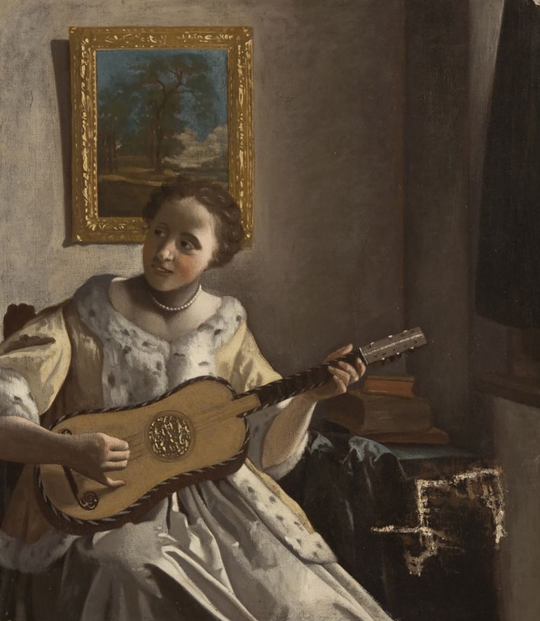 The compositions are virtually the same, except for one key difference: the girl’s hairstyle.