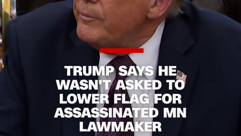 President Trump discusses flag lowing concerns
