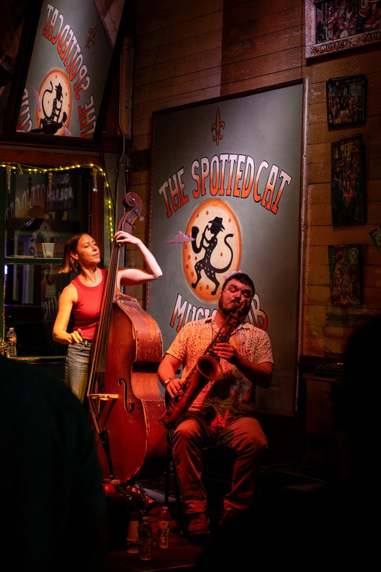 The Shotgun Jazz Band plays at the Spotted Cat in New Orleans.