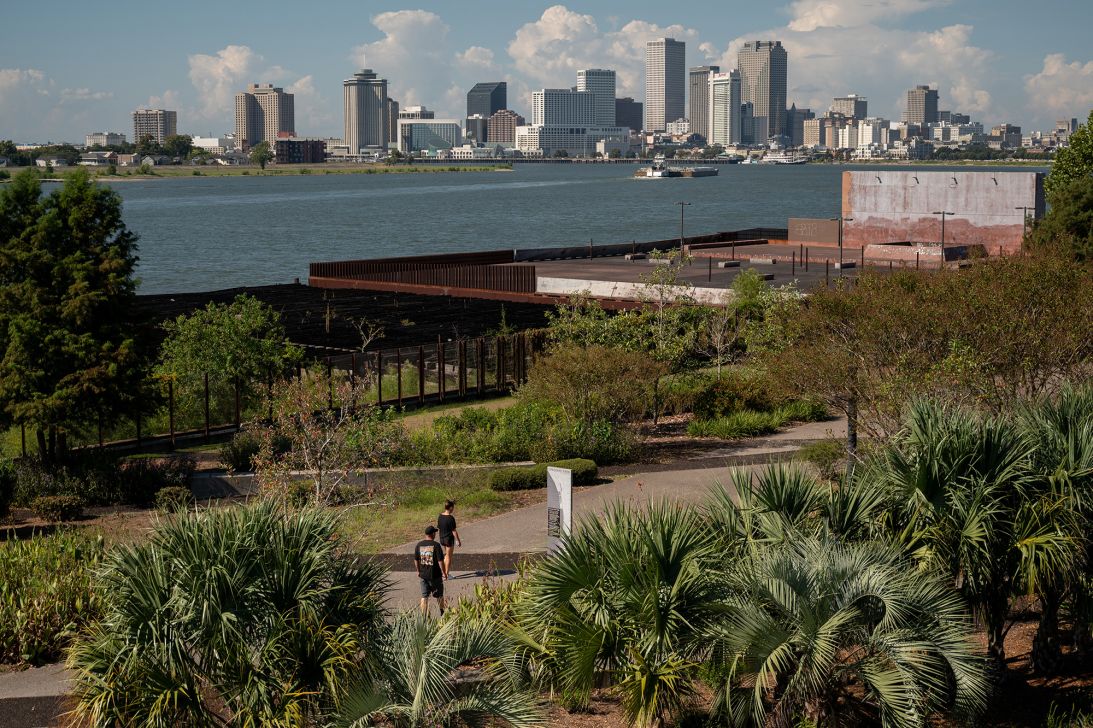 Crescent Park has revitalized the riverfront with trails and green space.