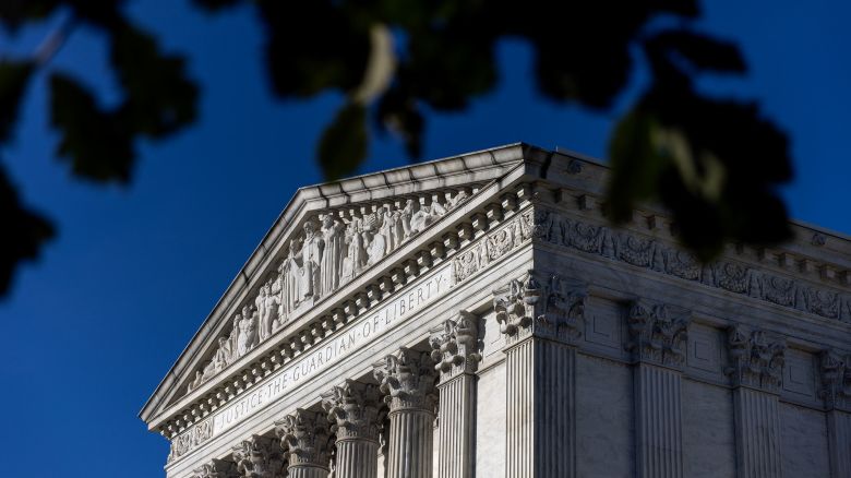The US Supreme Court building in Washington, DC, on October 2.