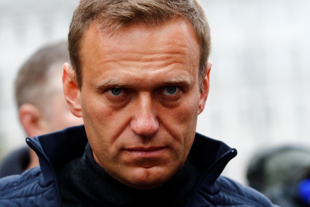Russian opposition leader Alexei Navalny attends a rally in support of political prisoners in Moscow, Russia, on September 29, 2019. 