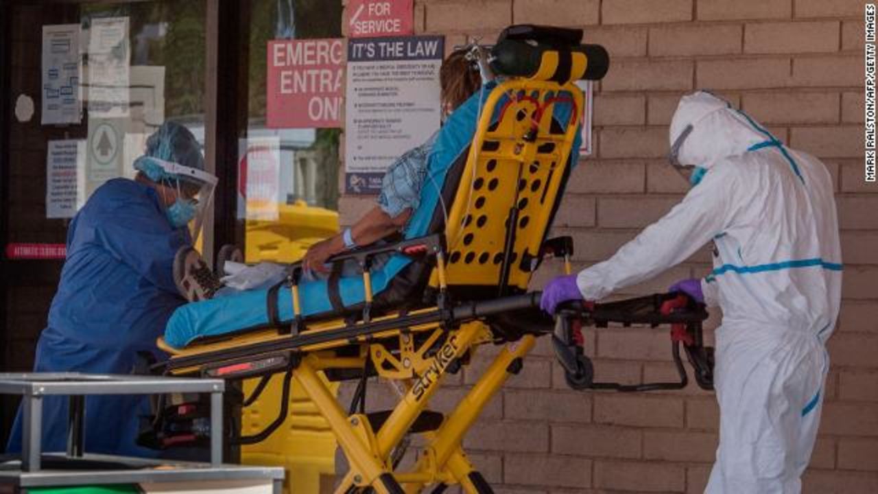 A patient is taken from an ambulance to the emergency room of a hospital in the Navajo Nation town of Tuba City in Arizona on May 24, 2020?