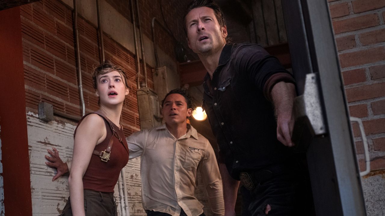 Daisy Edgar-Jones, Anthony Ramos and Glen Powell in "Twisters."