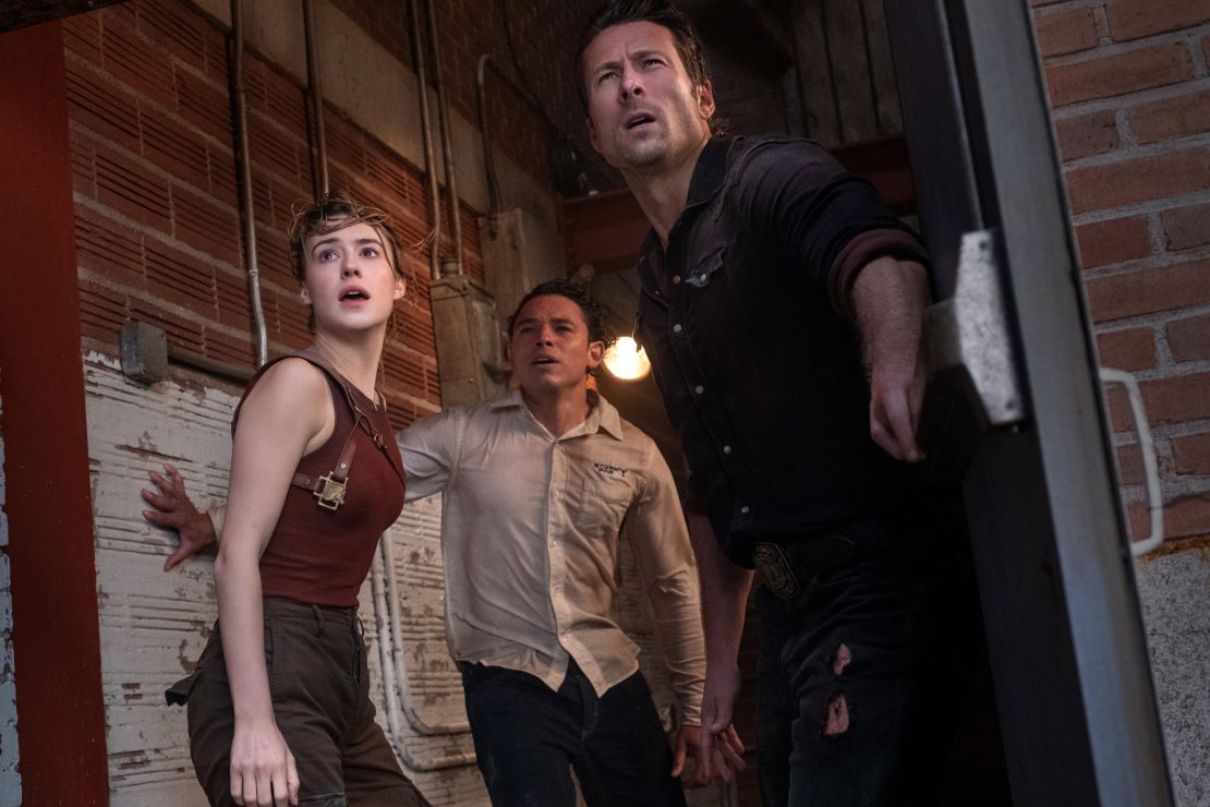 Daisy Edgar-Jones, Anthony Ramos and Glen Powell in "Twisters."
