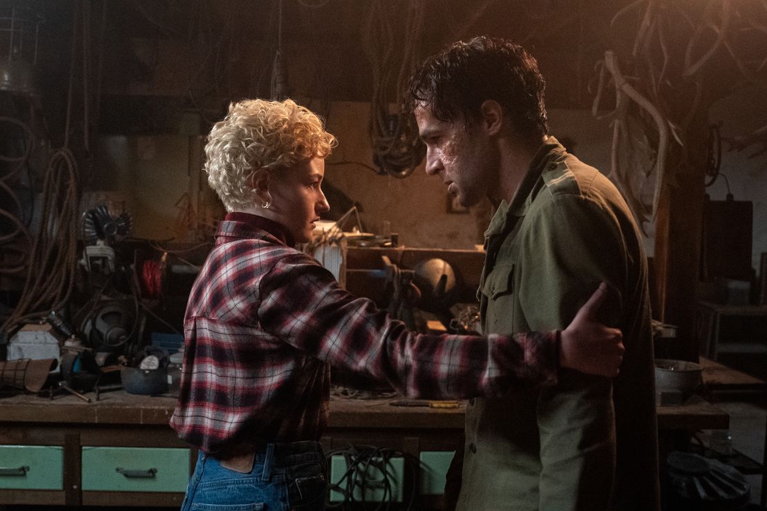 Julia Garner and Christopher Abbott in 