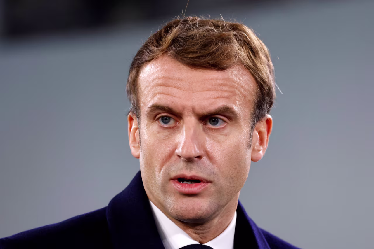 French President Emmanuel Macron gives a speech on November 22 in Amiens, France.