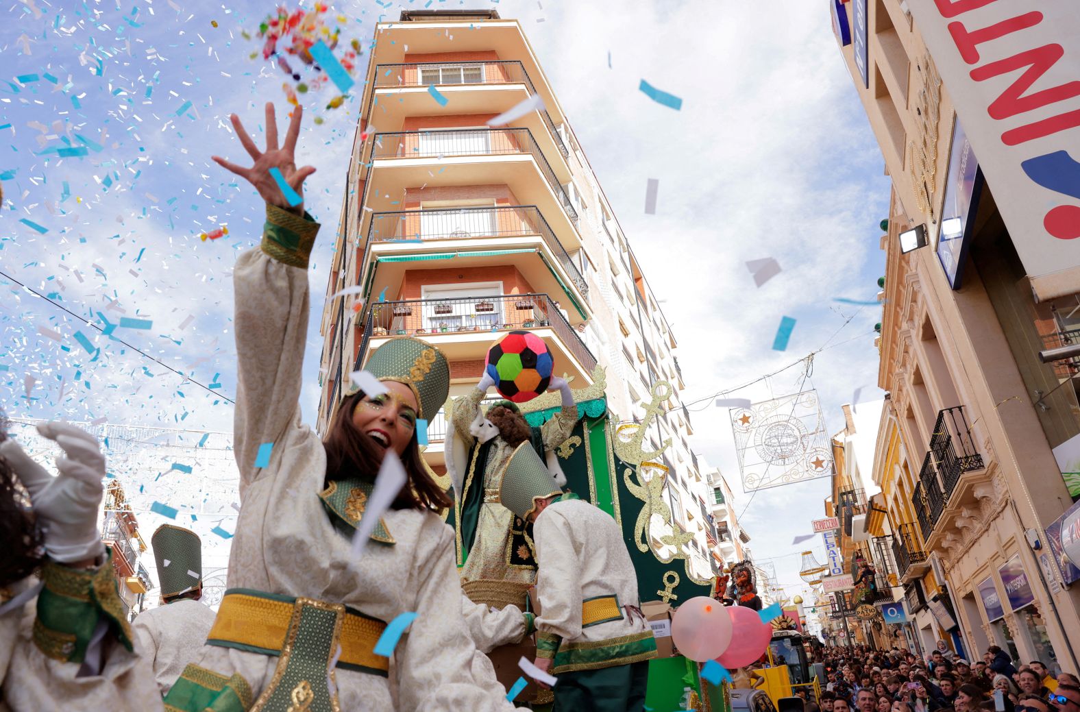 People take part in a traditional Epiphany parade in Ronda, Spain, on Sunday, January 5.