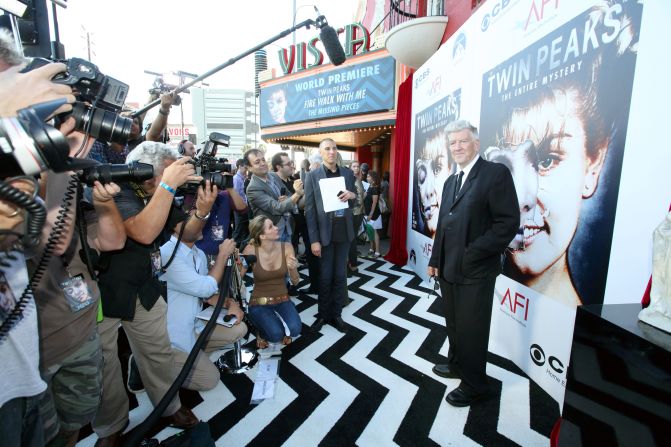 Lynch attends an event for the Blu-ray release of "Twin Peaks: The Entire Mystery" in 2014.