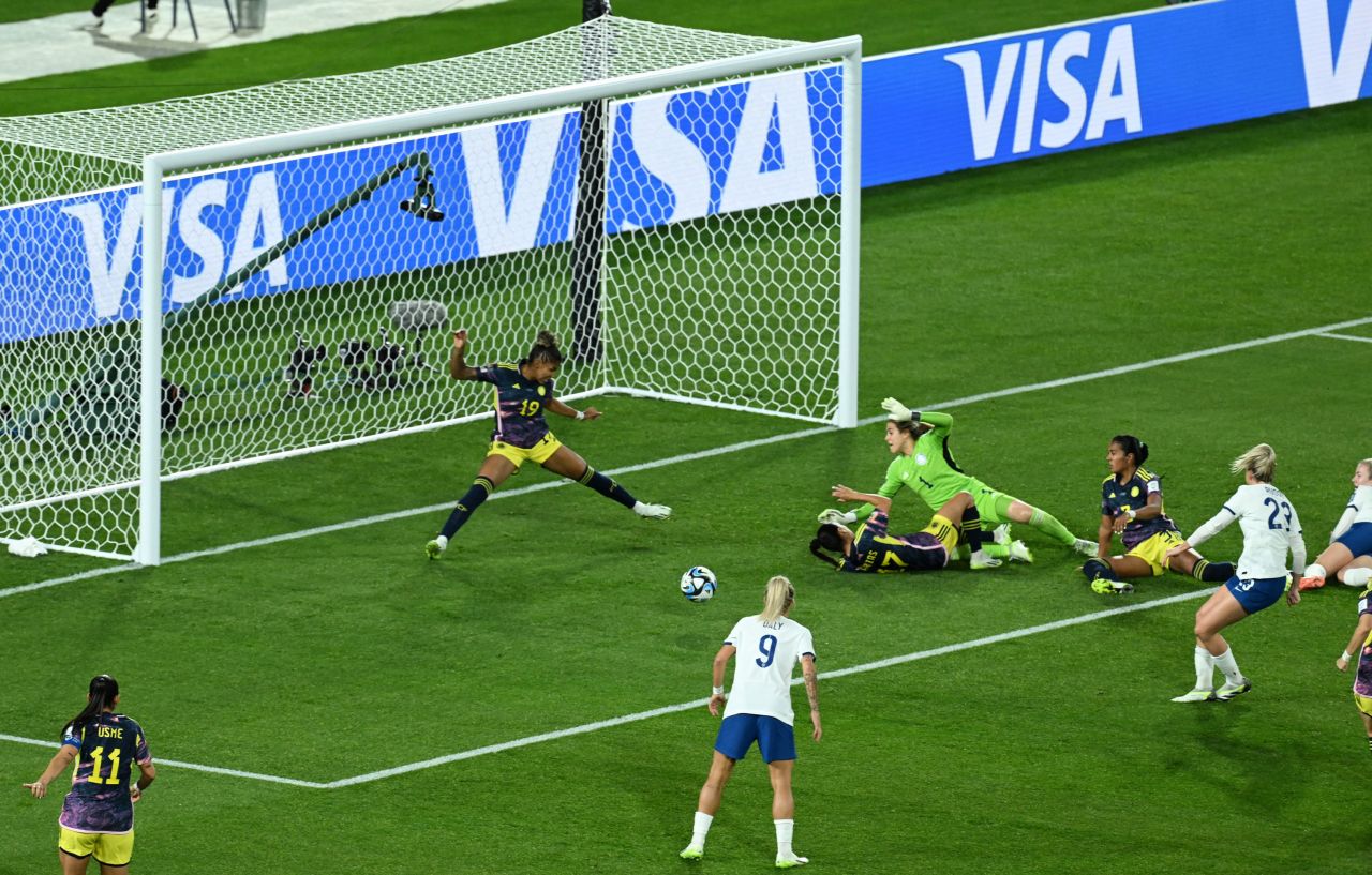 April 7, 2023, Rome, France: Manuela Vanegas of Colombia, Viviane Asseyi of  France (left) during the Women's Friendly football match between France  and Colombia on April 7, 2023 at Stade Gabriel-Montpied in