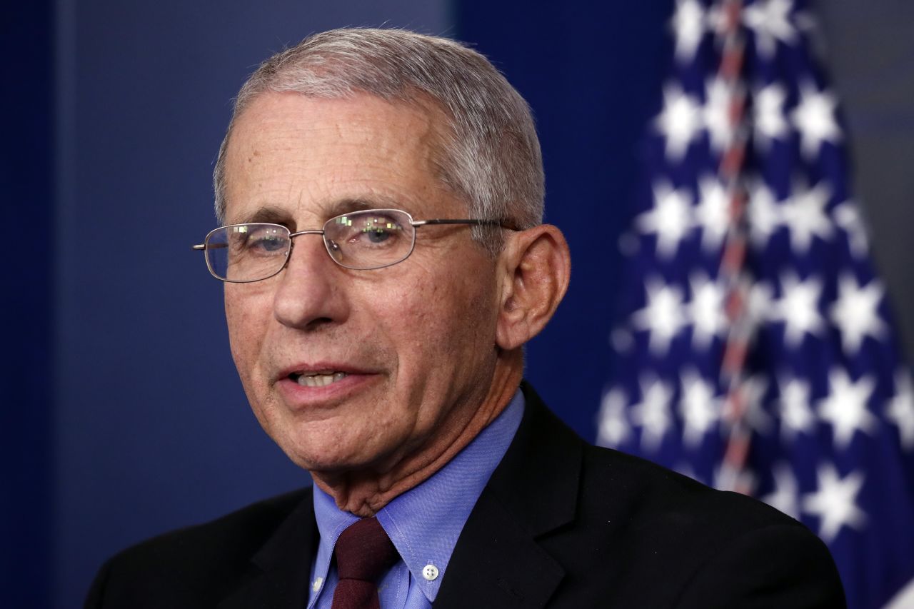 Dr. Anthony Fauci, the United States' top infectious disease expert, speaks about the coronavirus pandemic at the White House on Friday, March 27.