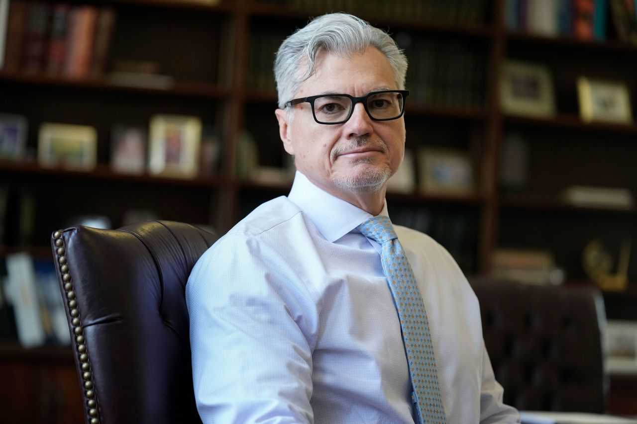 Judge Juan Merchan is photographed in his chambers in New York on March 14. 